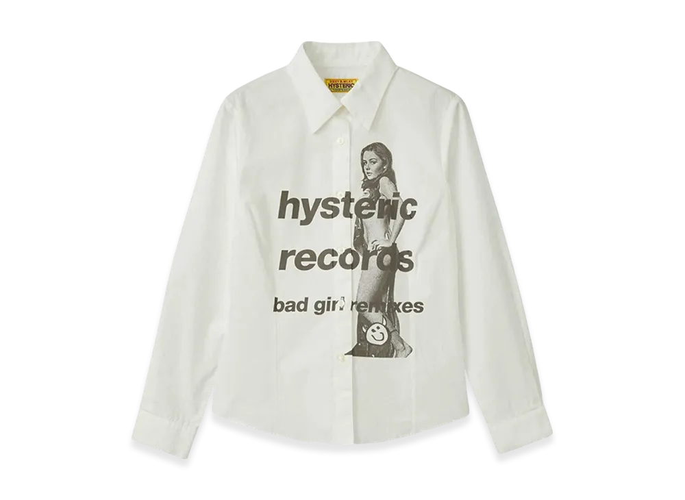 HYSTERIC GLAMOUR Bad Girl Remixes Compact Shirt "White"