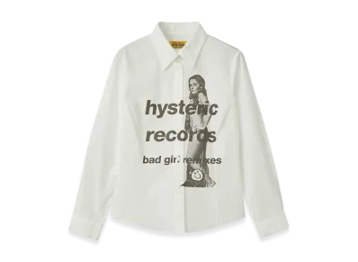 HYSTERIC GLAMOUR Bad Girl Remixes Compact Shirt "White"