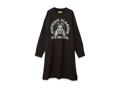HYSTERIC GLAMOUR See No Evil Pullover Dress "Black"