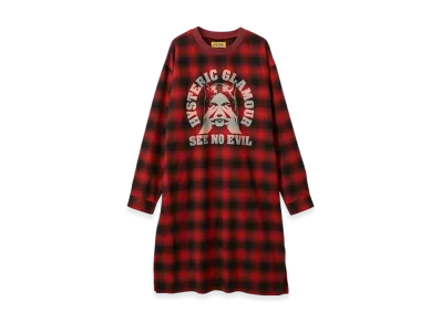 HYSTERIC GLAMOUR See No Evil Pullover Dress "Red"