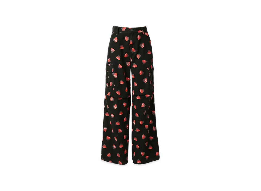 HYSTERIC GLAMOUR Skull Berry Pattern Cargo Pants "Black"