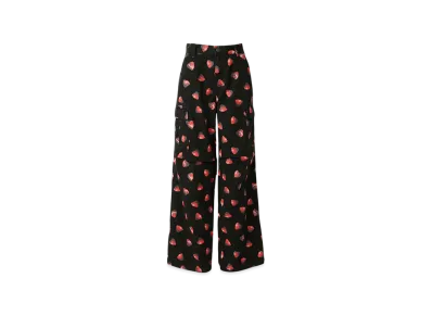HYSTERIC GLAMOUR Skull Berry Pattern Cargo Pants "Black"
