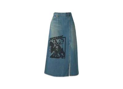 HYSTERIC GLAMOUR Hysteric Girls Slit Denim Long Skirt "Light Indigo Blue"