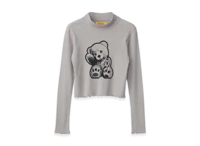 HYSTERIC GLAMOUR Lady Bear Short T-Shirt "Gray"
