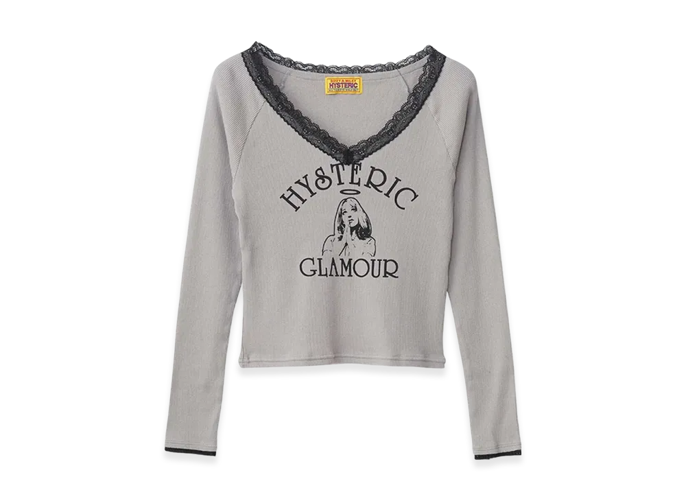 HYSTERIC GLAMOUR Hysteric Angel Short T-Shirt "Gray"