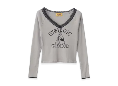 HYSTERIC GLAMOUR Hysteric Angel Short T-Shirt "Gray"