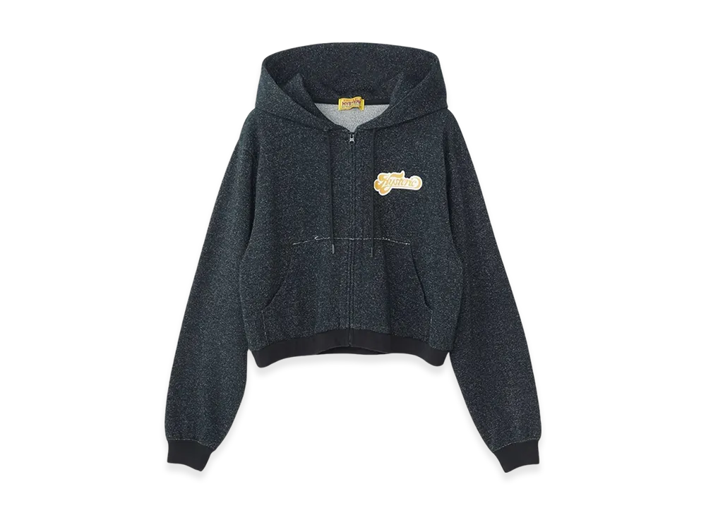 HYSTERIC GLAMOUR Levitated Girl Short Hoodie "Black"