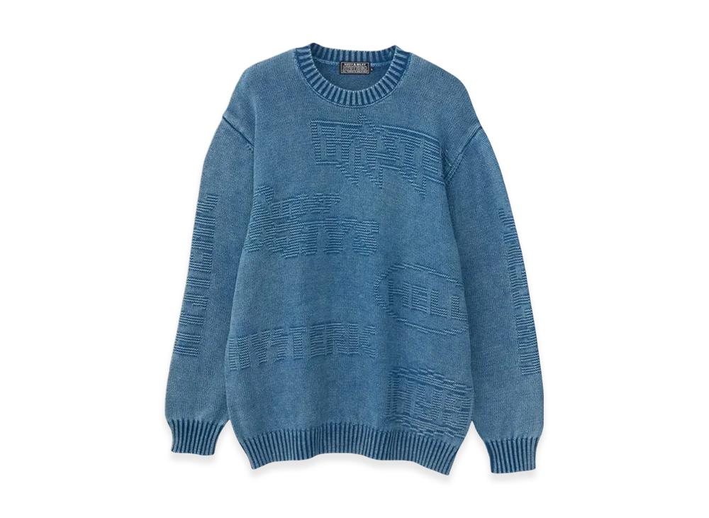 HYSTERIC GLAMOUR Original Blues Hysteric Logo Sweater "Dark Indigo Blue"