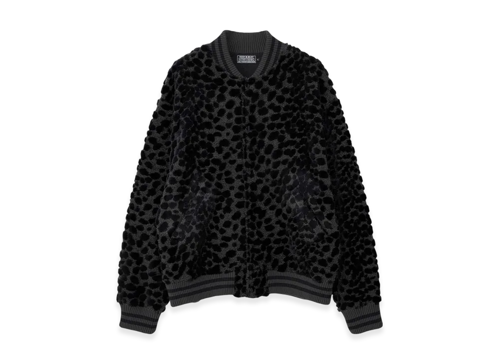 HYSTERIC GLAMOUR Vixen Girl Cheetah Pattern Jacquard Jumper "Charcoal Gray"