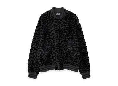 HYSTERIC GLAMOUR Vixen Girl Cheetah Pattern Jacquard Jumper "Charcoal Gray"