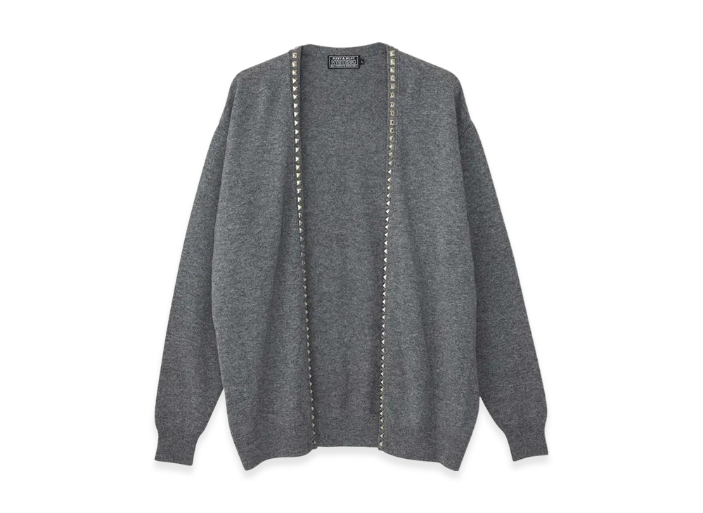 HYSTERIC GLAMOUR Studded Cardigan "Top Gray"