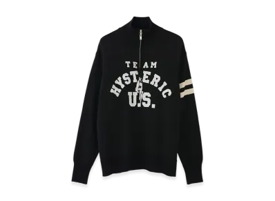 HYSTERIC GLAMOUR Team Hysteric Motorcycle Sweater "Black"