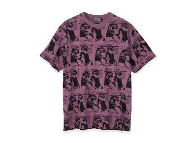 HYSTERIC GLAMOUR Sonic Youth Goo Scratch Pattern T-Shirt "Purple"