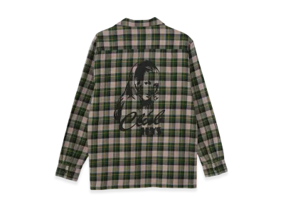 HYSTERIC GLAMOUR Club Hysteric Open Collar Shirt "Green"