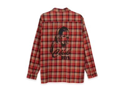 HYSTERIC GLAMOUR Club Hysteric Open Collar Shirt "Red"