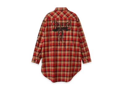 HYSTERIC GLAMOUR Bad Ass Mama Arm Slit Shirt "Red"