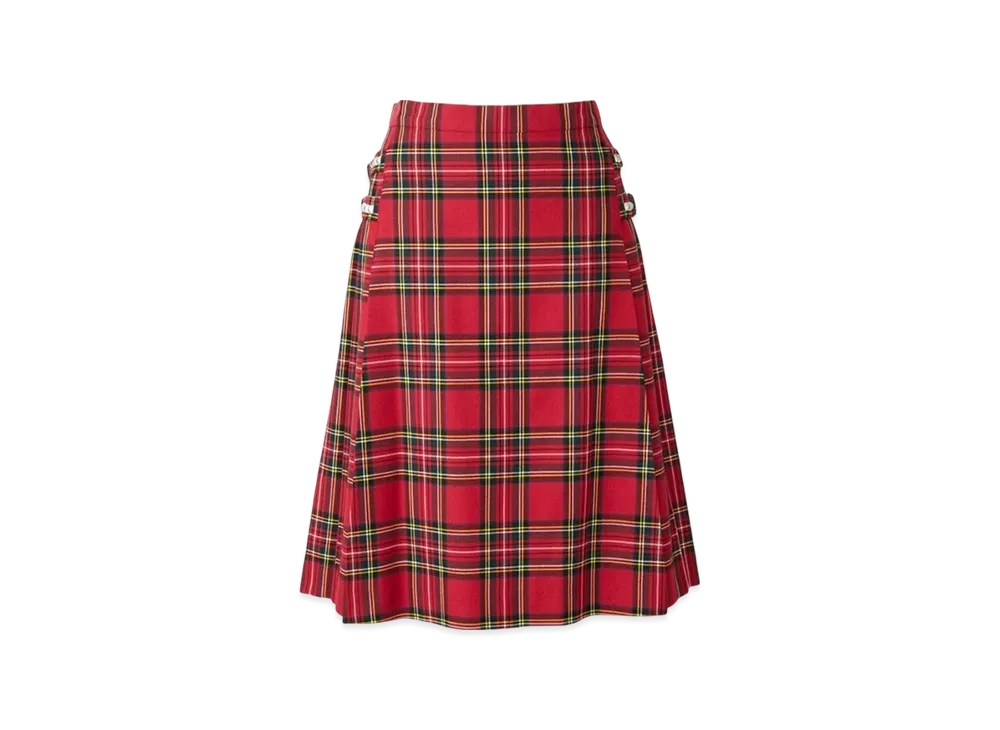 HYSTERIC GLAMOUR Tartan Check Side Belt Skirt "Red"