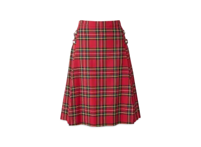 HYSTERIC GLAMOUR Tartan Check Side Belt Skirt "Red"