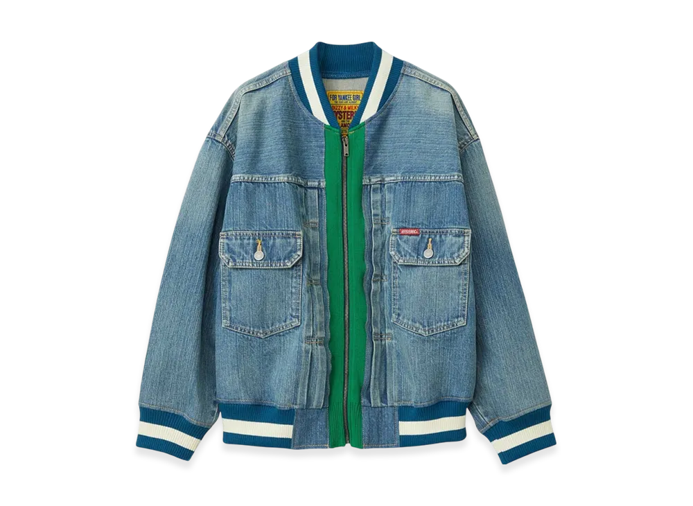 HYSTERIC GLAMOUR Make Me Smile Jacquard 2nd Type Denim Jacket "Light Indigo Blue"