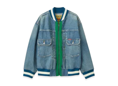 HYSTERIC GLAMOUR Make Me Smile Jacquard 2nd Type Denim Jacket "Light Indigo Blue"