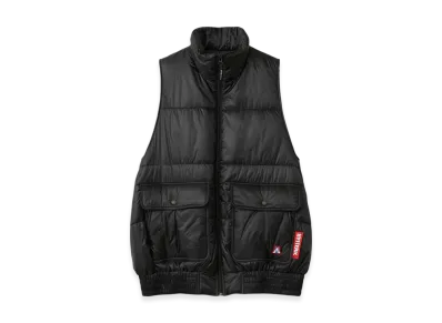 HYSTERIC GLAMOUR See No Evil Patch Stand-Up Collar Vest "Black"