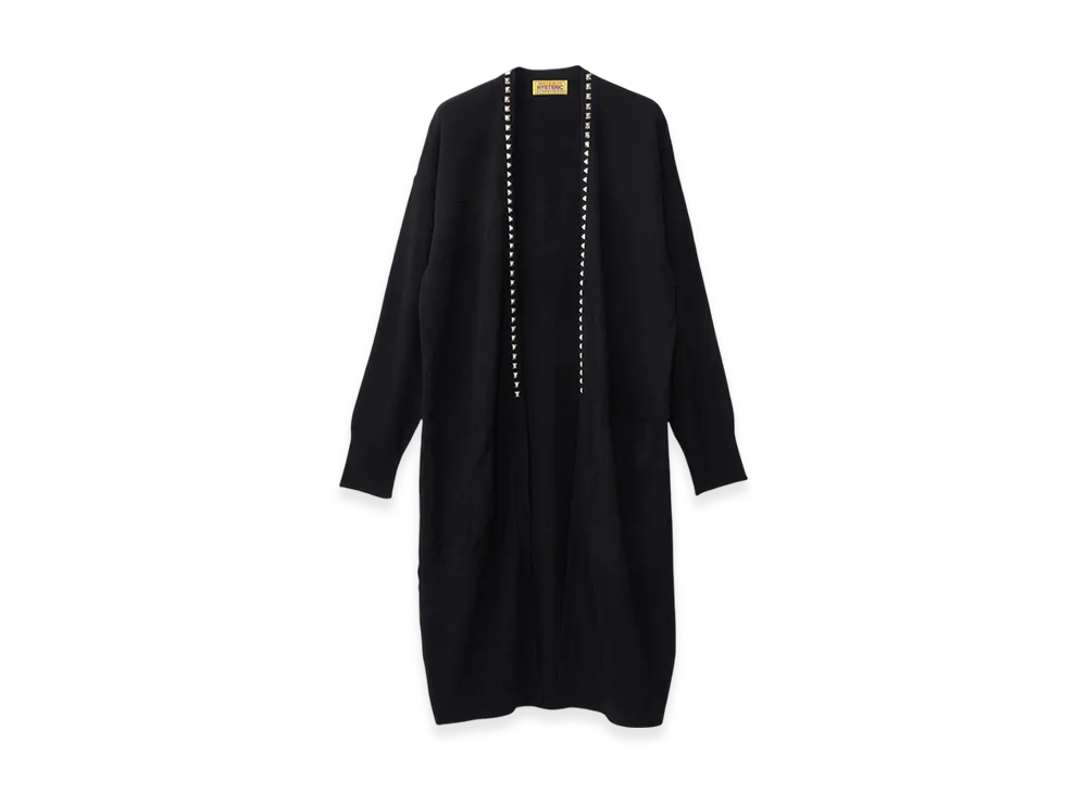HYSTERIC GLAMOUR Studded Long Cardigan "Black"