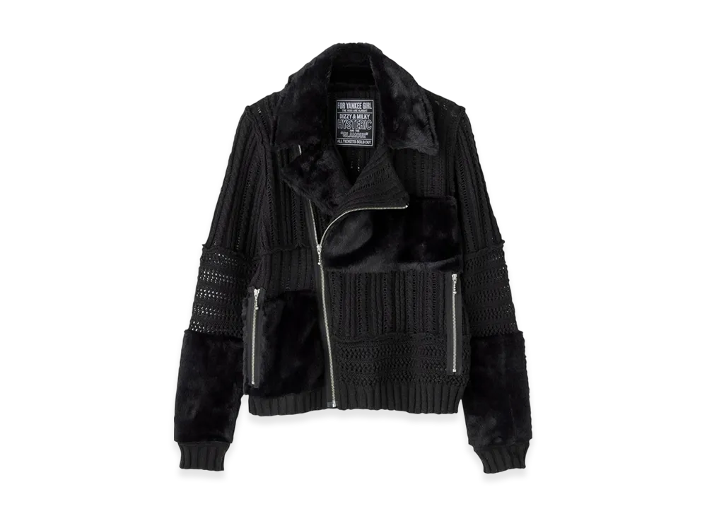 HYSTERIC GLAMOUR Scratch Riders Jacket "Black"