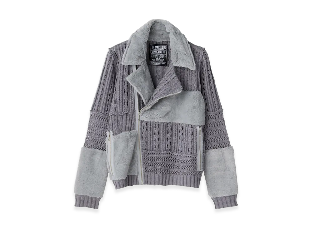 HYSTERIC GLAMOUR Scratch Riders Jacket "Gray"