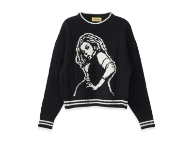 HYSTERIC GLAMOUR Vixen Girl Jacquard Sweater "Black"