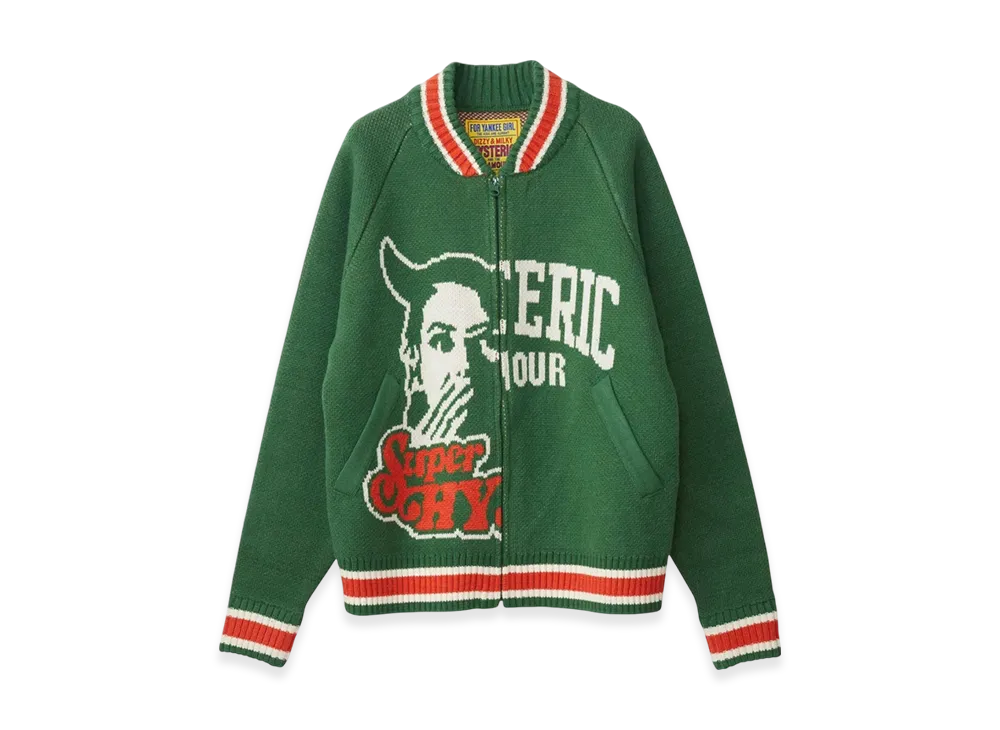 HYSTERIC GLAMOUR Super HYS Jacquard Oversized Jumper "Green"