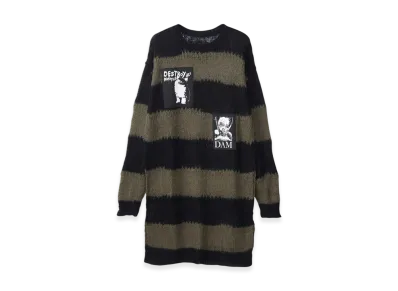 HYSTERIC GLAMOUR Destroy All Monsters Dam Monster Crash Border Dress "Khaki"