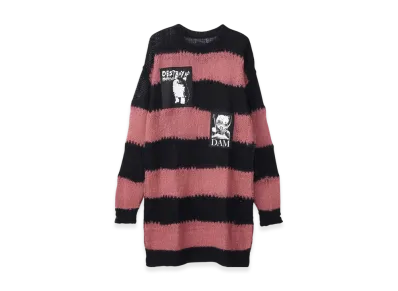 HYSTERIC GLAMOUR Destroy All Monsters Dam Monster Crash Border Dress "Pink"