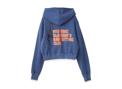 HYSTERIC GLAMOUR Babysitting Club Short Hoodie "Navy"
