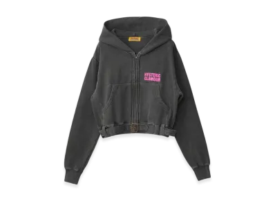 HYSTERIC GLAMOUR Babysitting Club Short Hoodie "Black"