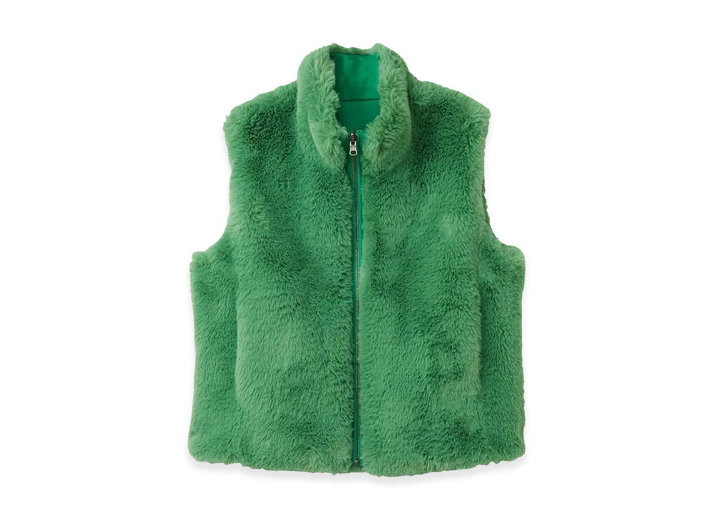 HYSTERIC GLAMOUR Hysteric Inc Reversible Fur Vest "Green"