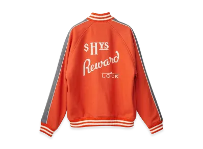 HYSTERIC GLAMOUR HG Reward Embroidered Stadium Jacket "Orange"