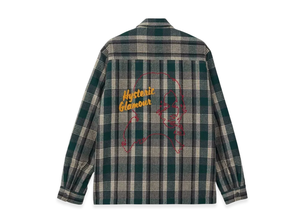 HYSTERIC GLAMOUR State of Hysteric Embroidered CPO Shirt Jacket "Green"