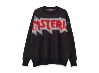 HYSTERIC GLAMOUR Maiden Logo Jacquard Sweater "Black"