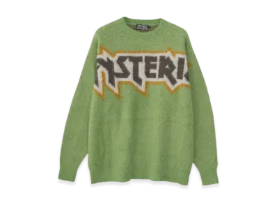 HYSTERIC GLAMOUR Maiden Logo Jacquard Sweater "Green"