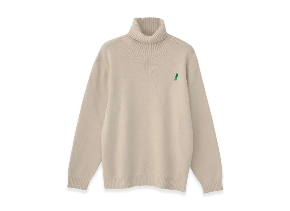 HYSTERIC GLAMOUR Hysteric Times Embroidered Turtleneck Sweater "Gray"