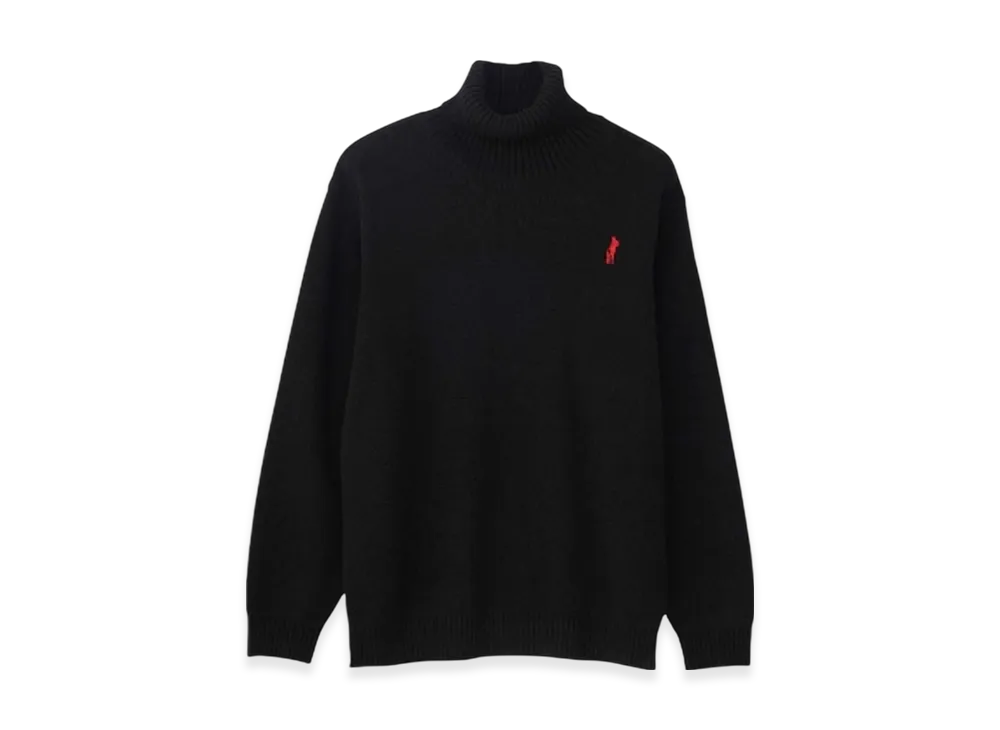 HYSTERIC GLAMOUR Hysteric Times Embroidered Turtleneck Sweater "Black"