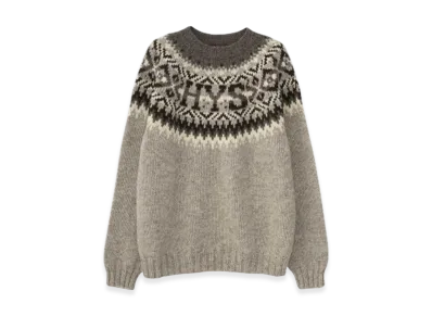 HYSTERIC GLAMOUR x Harley of Scotland HYS Logo Jacquard Nordic Sweater "Blue"