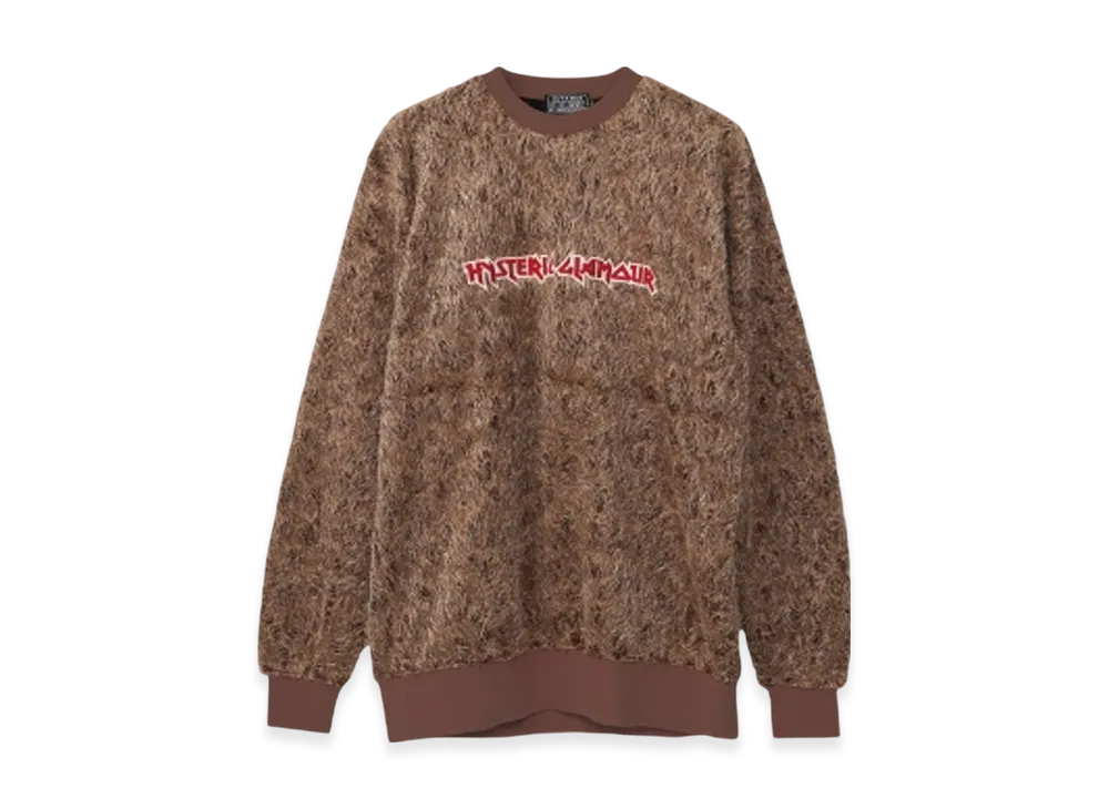 HYSTERIC GLAMOUR Metal Logo Embroidered Pullover "Beige"