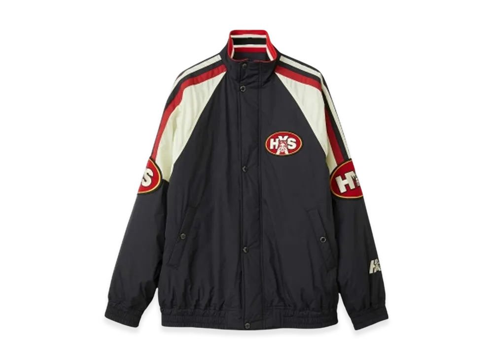 HYSTERIC GLAMOUR Evil Star Patch Stand Up Collar Jacket "Black"