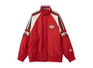 HYSTERIC GLAMOUR Evil Star Patch Stand Up Collar Jacket "Red"