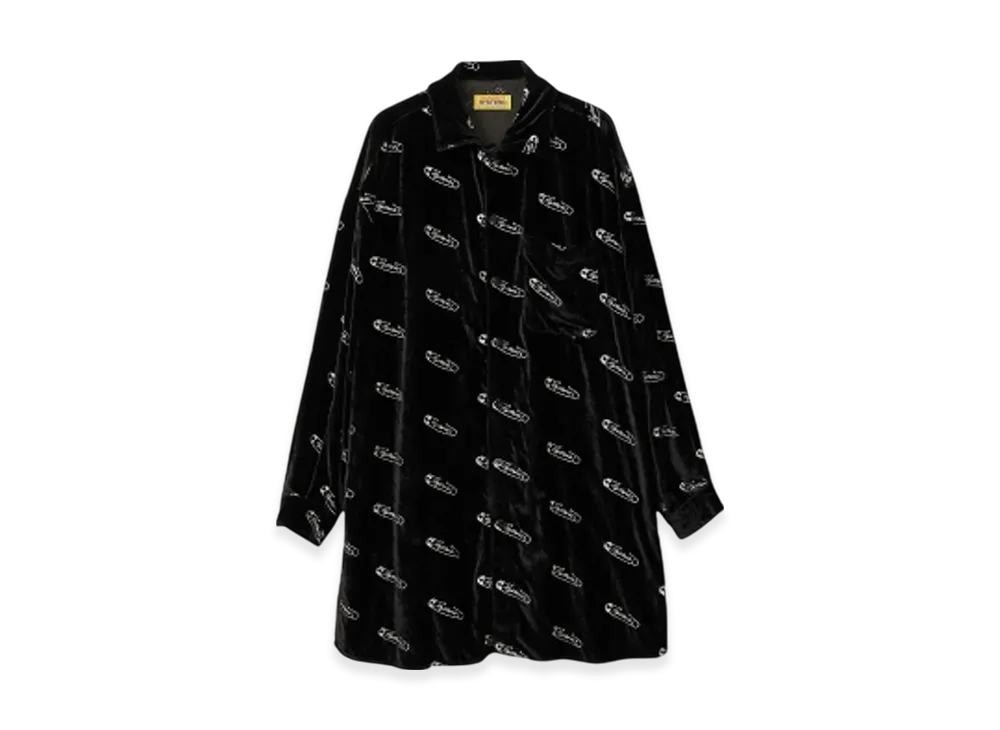 HYSTERIC GLAMOUR Hysteric Pin Embroidered Shirt Dress "Black"