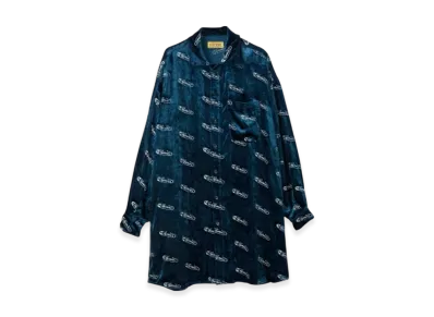 HYSTERIC GLAMOUR Hysteric Pin Embroidered Shirt Dress "Blue"