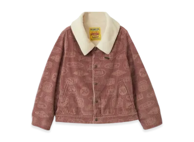 HYSTERIC GLAMOUR Motor City Fever Pattern Fleece Lined Jacket "Pink"