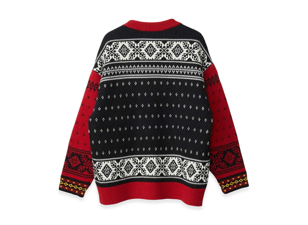 HYSTERIC GLAMOUR Snow Nordic Sweater "Black"