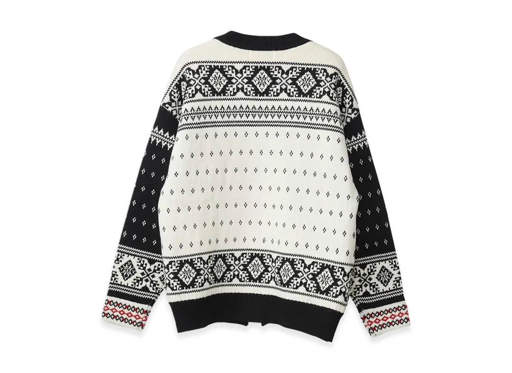 HYSTERIC GLAMOUR Snow Nordic Sweater "White"
